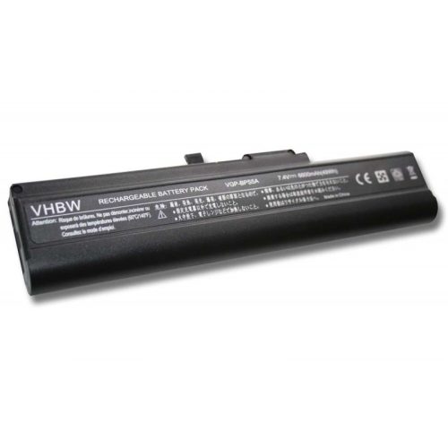 Sony VGP-BPL5, VGP-BPS5 Laptop akkumulátor - 6600mAh (11.1V Fekete) - Utángyártott