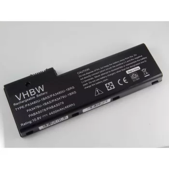   Toshiba PA3479U-1BRS, PA3480U-1BRS Laptop akkumulátor - 4400mAh (10.8V Fekete) - Utángyártott