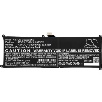   Dell 09TV5X, 0V55D0, 7VKV9, 9TV5X, V55D0 Laptop akkumulátor - 3900mAh (7.6V) - Utángyártott