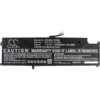   Dell WY7CG, XCNR3 Laptop akkumulátor - 4400mAh (7.6V) - Utángyártott