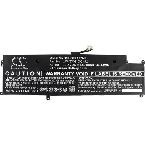 Dell WY7CG, XCNR3 Laptop akkumulátor - 4400mAh (7.6V) - Utángyártott