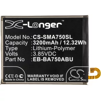   Samsung EB-BA750ABU, GH82-18027A akkumulátor - 3200mAh (3.85V) - Utángyártott