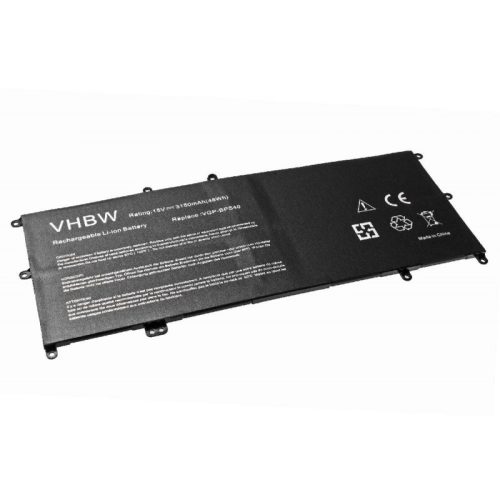 Sony Vaio Fit 14A, 15A Laptop akkumulátor - 3150mAh (15V Fekete) - Utángyártott