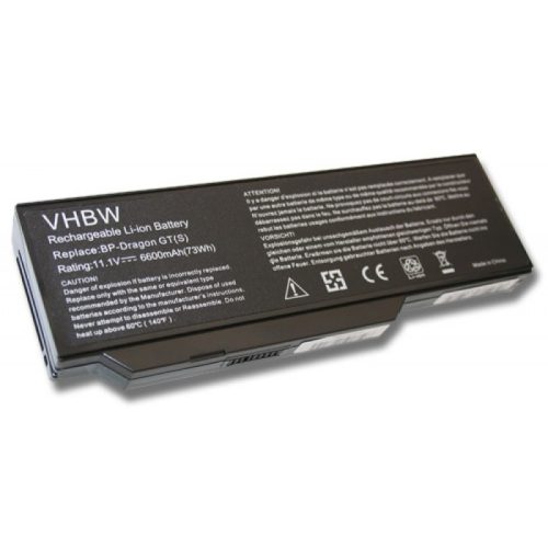 Mitac MiNote 8227, 8807 Laptop akkumulátor - 6600mAh (11.1V Fekete) - Utángyártott
