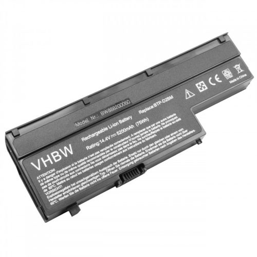 Medion WIM 2150, WIM 2180 Laptop akkumulátor - 5200mAh (14.4V Fekete) - Utángyártott