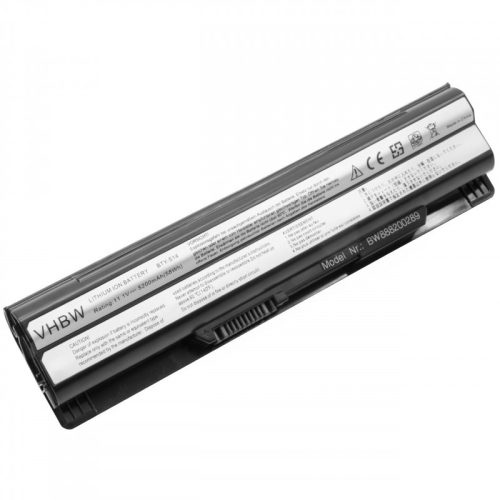 MSI CX650, CX70 Laptop akkumulátor - 5200mAh (11.1V Fekete) - Utángyártott