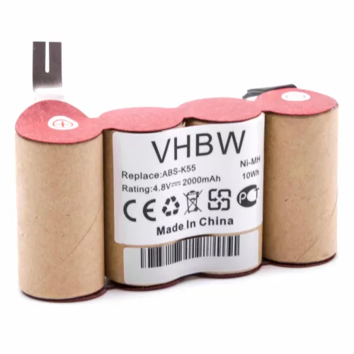 Kärcher ABS-K55 NiMH Takarítógép akkumulátor (2000 mAh, 4.8 V, 9.6 Wh) - Utángyártott