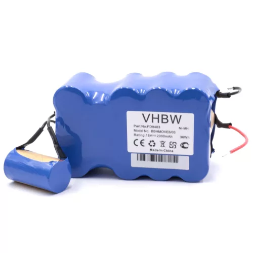 Bosch FD9403, 100W + 10W00751993, Bosch 751993 NiMH Takarítógép akkumulátor (2000 mAh, 18 V, 36 Wh) - Utángyártott