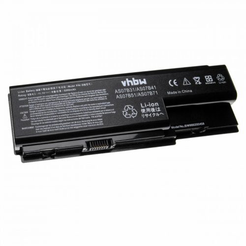 Acer 1010872903, 3UR18650Y-2-CPL-ICL50, 934T2180F, AS07B31, AS07B32, AS07B41 Laptop akkumulátor - 5200mAh (11.1V Fekete) - Utángyártott