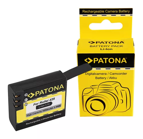 Rollei Actioncam RL425 425, 426, 430 akkumulátor ( 1050 mAh / 3,9 Wh / 3.7V ) - Utángyártott