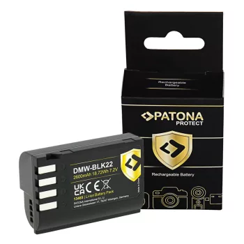   Panasonic DMW-BLK22 akkumulátor - ( 2250mAh / 16,2 Wh / 7.2V ) - Utángyártott