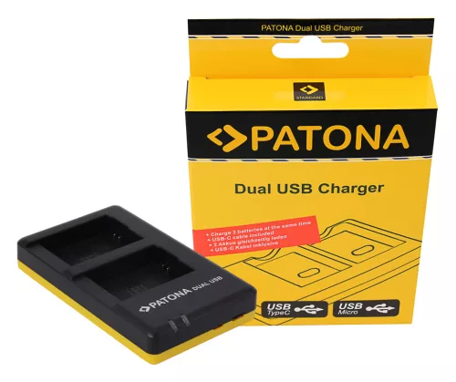 Sony NP-FW50 Dual akkumulátor töltő USB-C kábellel - Utángyártott