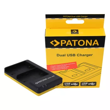   Canon LP-E6, LPE6 Dual akkumulátor töltő USB-C kábellel - Utángyártott