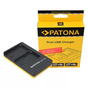   Sony NP-FM500H FM500H Dual akkumulátor töltő USB-C kábellel - Utángyártott