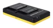 Panasonic DMW-BCM13, DMW-BCM13E Dual akkumulátor töltő Micro-USB kábellel - Utángyártott
