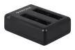Xiaomi AZ13-1 Dual akkumulátor töltő Micro-USB kábellel - Utángyártott