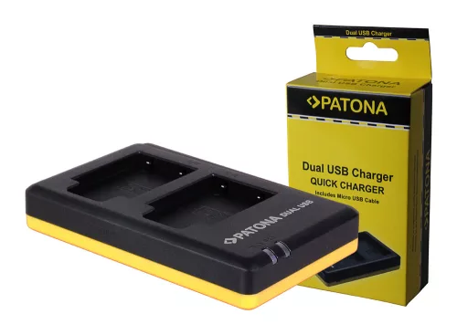Olympus LI-40B, LI-42B Dual akkumulátor töltő Micro-USB kábellel - Utángyártott