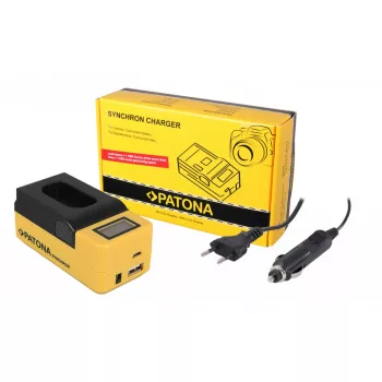   Panasonic DMW-BLJ31 Lumix DC-S1, DC-S1R, DC-S1H akkumulátor töltő szett LCD kijelzővel - Utángyártott