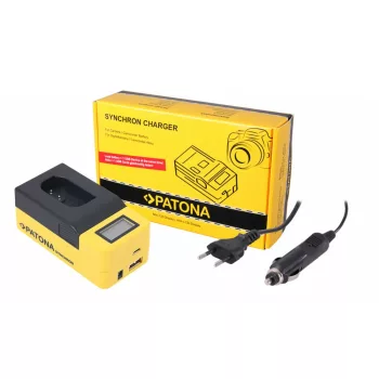   Panasonic DMW-BLK22, DC-S5, G9, GH5, GH5S akkumulátor töltő szett LCD kijelzővel - Utángyártott