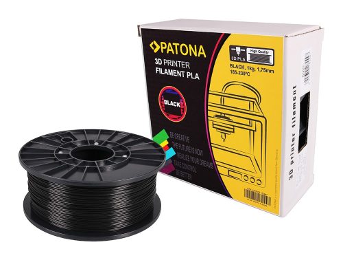 PATONA 1.75mm fekete PLA 3D nyomtató Filament - Utángyártott