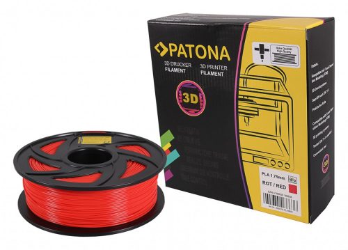 PATONA 1.75mm piros PLA 3D nyomtató Filament - Utángyártott