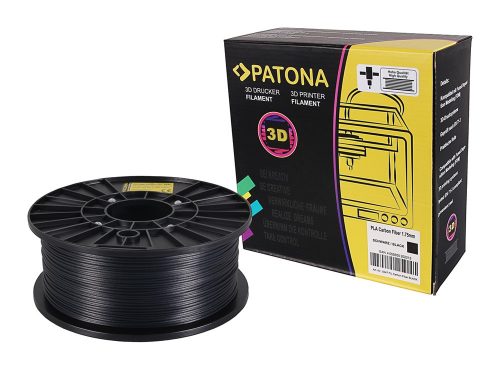 PATONA 1.75mm fekete PLA carbon fiber 3D nyomtató Filament - Utángyártott