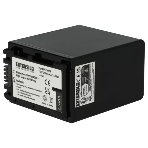 Sony NP-FV90, NP-FV100 akkumulátor - 3300mAh (7.4V) - Utángyártott