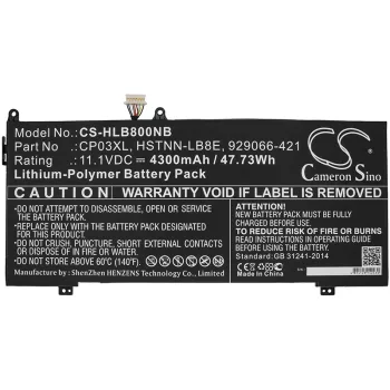   HP CP03XL Laptop akkumulátor - 4300mAh (11.1V) - Utángyártott