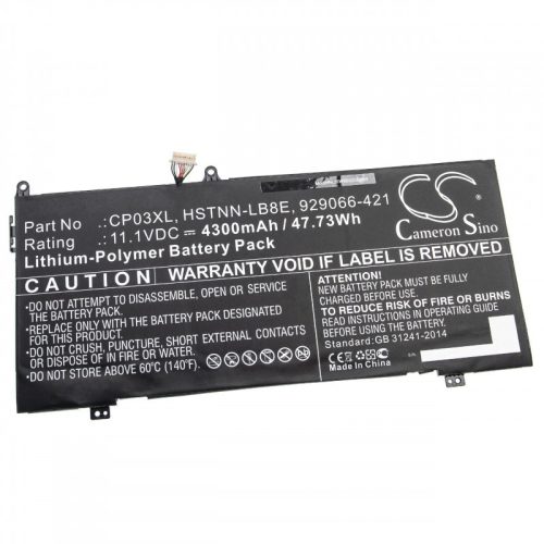 HP CP03XL Laptop akkumulátor - 4300mAh (11.1V) - Utángyártott