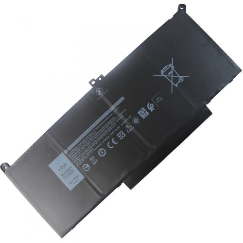 Dell Latitude E7280, E7380, E7390, E7480 Laptop akkumulátor - 7500mAh (7.6V Fekete) - Utángyártott