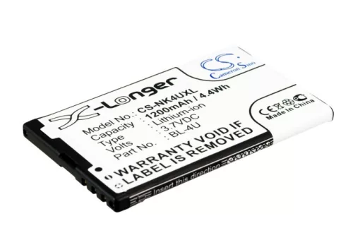 Nokia BL-4U akkumulátor - 1200mAh (3.7V) - Utángyártott