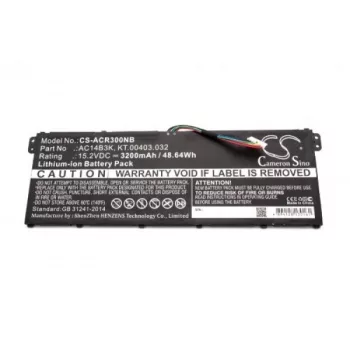   Acer Aspire ES15, R3, R5 Laptop akkumulátor - 3200mAh (15.2V Fekete) - Utángyártott