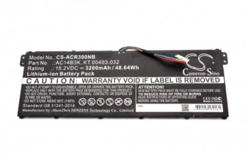 Acer Aspire ES15, R3, R5 Laptop akkumulátor - 3200mAh (15.2V Fekete) - Utángyártott