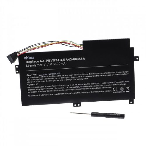 Samsung AA-PBVN3AB, BA43-00358A Laptop akkumulátor - 3800mAh (11.1V Fekete) - Utángyártott