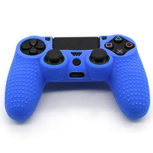 Anti-Slip Csúszásgátló markolatú szilikon tok PlayStation 4 / PS4 kontrollerekhez - kék - Utángyártott