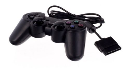 Playstation 2 / PS2 vezetékes Kontroller - fekete - Utángyártott