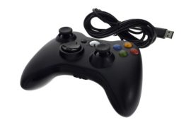 Xbox 360 / PC vezetékes kontroller - fekete