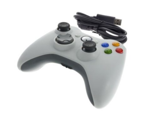 Xbox 360 / PC vezetékes kontroller - fehér - Utángyártott