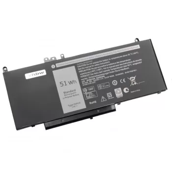   Dell Latitude E5450, E5550 Laptop akkumulátor - 6800mAh (7.4V Fekete) - Utángyártott