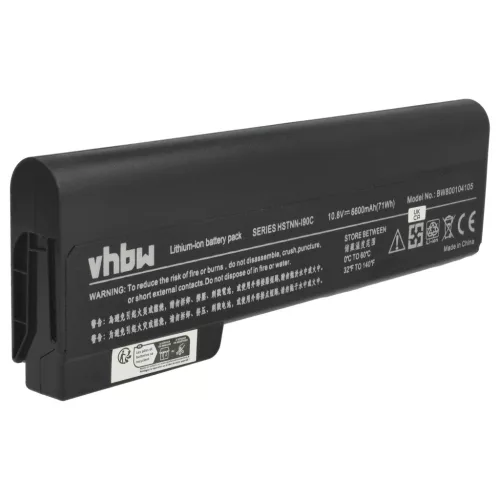 HP EliteBook 8570p akkumulátor - 6600mAh (10.8V Fekete) - Utángyártott