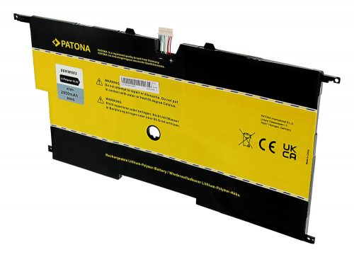 Lenovo Thinkpad X1 Carbon 14 laptop akkumulátor - 2800mAh (15.2V Fekete) - Utángyártott