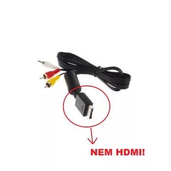   Sony RCA Audio/Video kábel Playstation 1, 2, 3 - 1,8m - Utángyártott