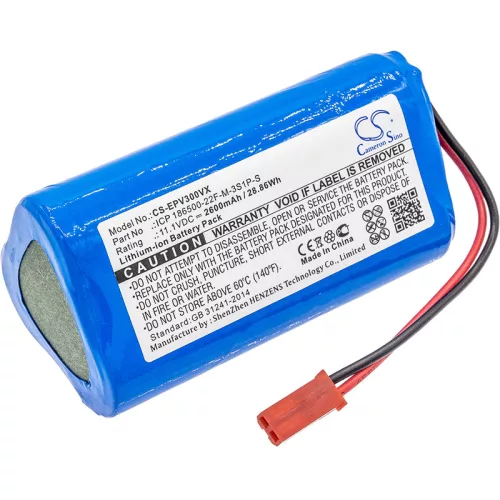 Electropan ICP 186500-22F-M-3S1P-S Li-Ion Takarítógép akkumulátor (2600mAh, 11.1V, 28.86 Wh) - Utángyártott