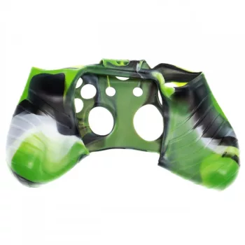   Szilikon tok Xbox One kontrollerekhez ( fekete/zöld/fehér ) - Utángyártott