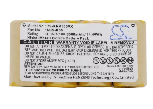 Kärcher K50, K85, ABS-K55, BF9900 akkumulátor - 3000mAh (4.8V) - Utángyártott