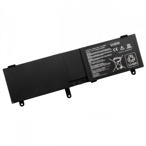 Asus C41-N550 Laptop akkumulátor - 4000mAh (15V Fekete) - Utángyártott