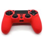   Anti-Slip Csúszásgátló markolatú szilikon tok PlayStation 4 / PS4 kontrollerekhez - piros