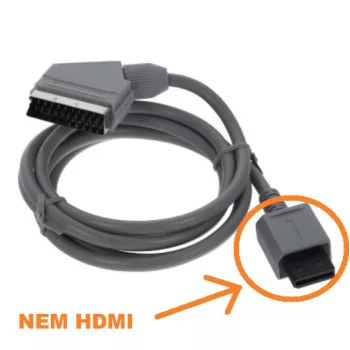   Scart kábel Nintendo Wii / Wii U / Wii Mini konzolokhoz - 1,8m - Utángyártott