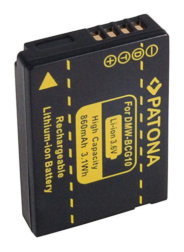 Panasonic DMW-BCG10, DMW-BCG10E akkumulátor - 860mAh (3.6V) - Utángyártott