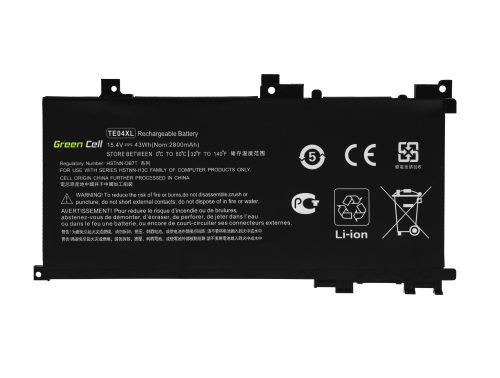 HP TE04XL Laptop akkumulátor - 2800mAh (15.4V Fekete) - Utángyártott